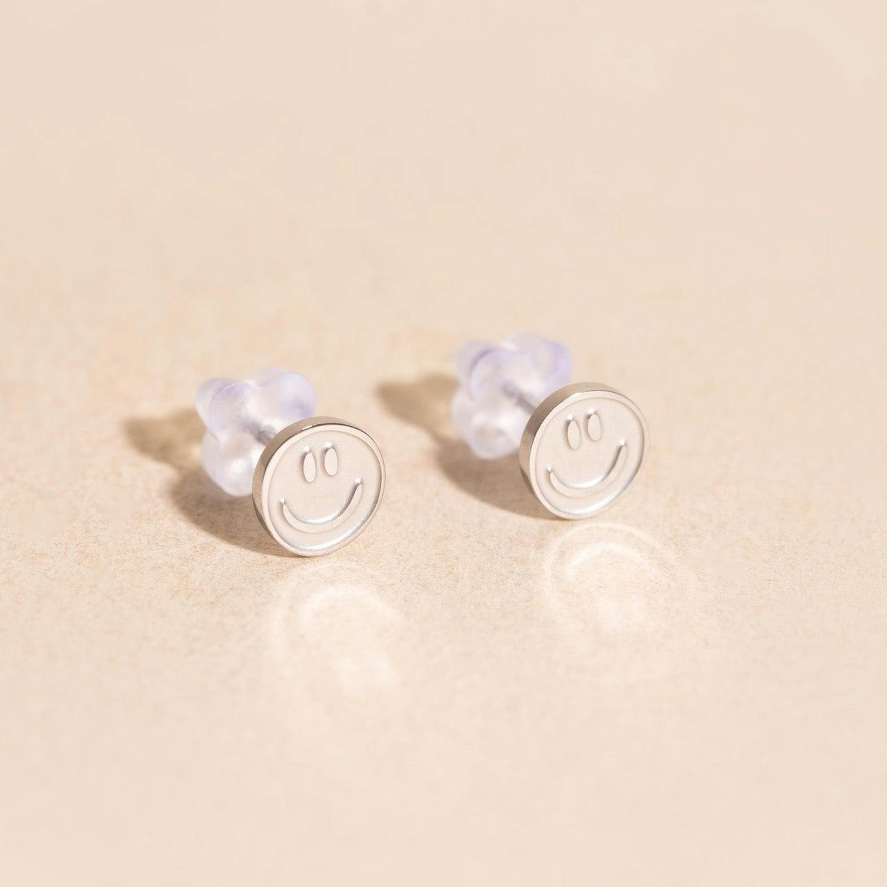 Smiley Face Mini Stud Earrings