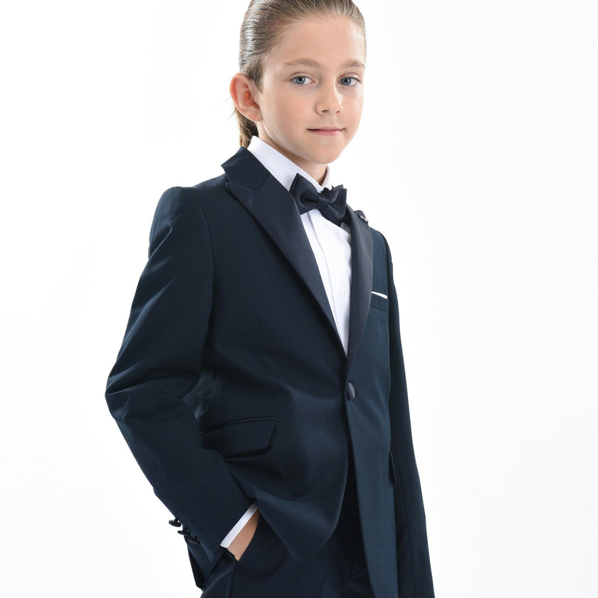 Navy Peak Lapel Suit