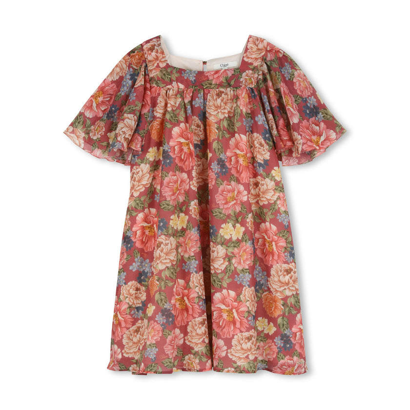 Garnet Rose Floral Chloé Dress