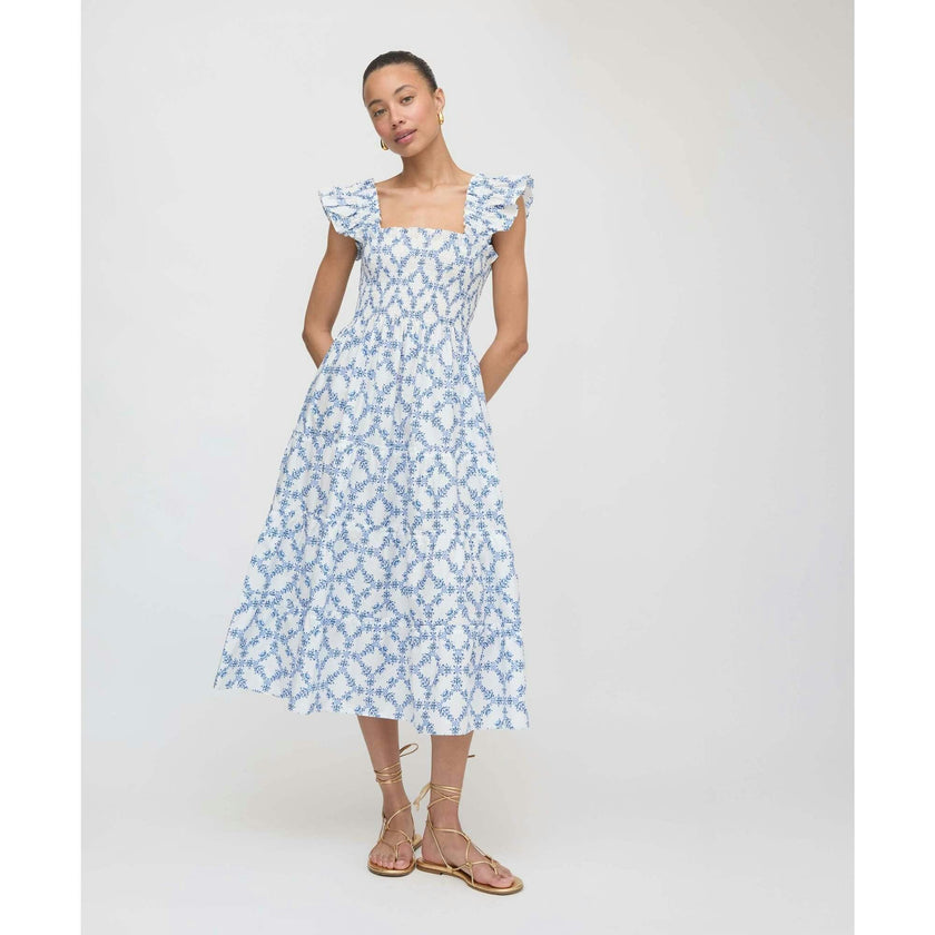 The Ellie Nap Dress - Blue Marigold Block