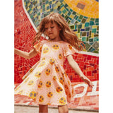 Flutter Sleeve Twirl Dress, Multi