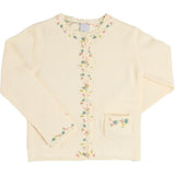 Wildflower Embroidered Openwork Detail Cotton Cardigan in Cream (18mths- 10yrs)