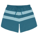 men's teal and dusk blue colorblock boardie