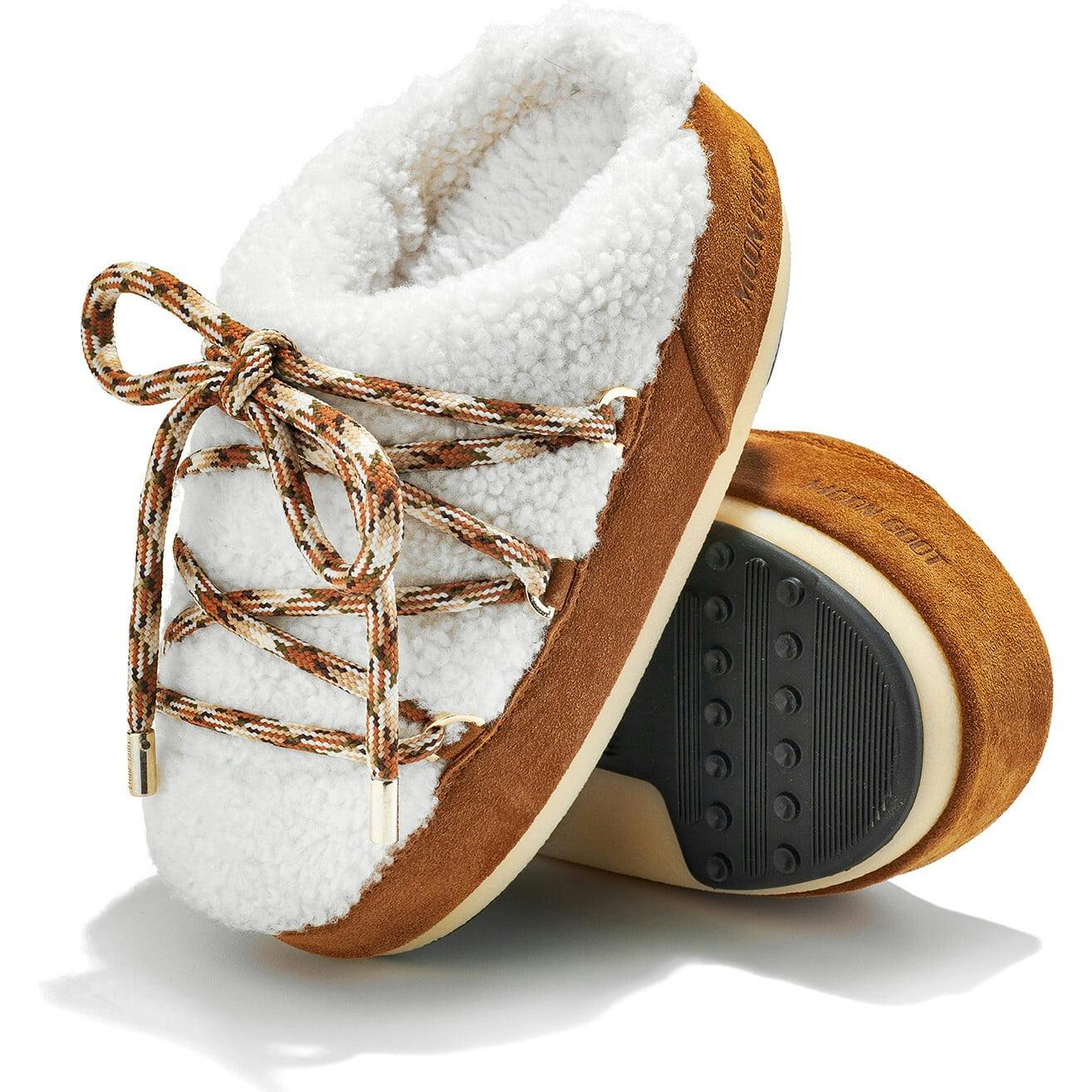 MOON BOOT MULE Shearling Boots - Whiskey