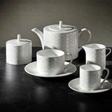 Sugar Pot Zig Zag  White Diam. 3.3"