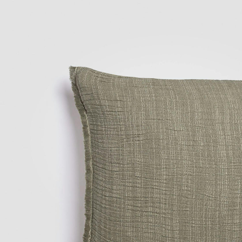 Sage Fringe Euro Sham Set