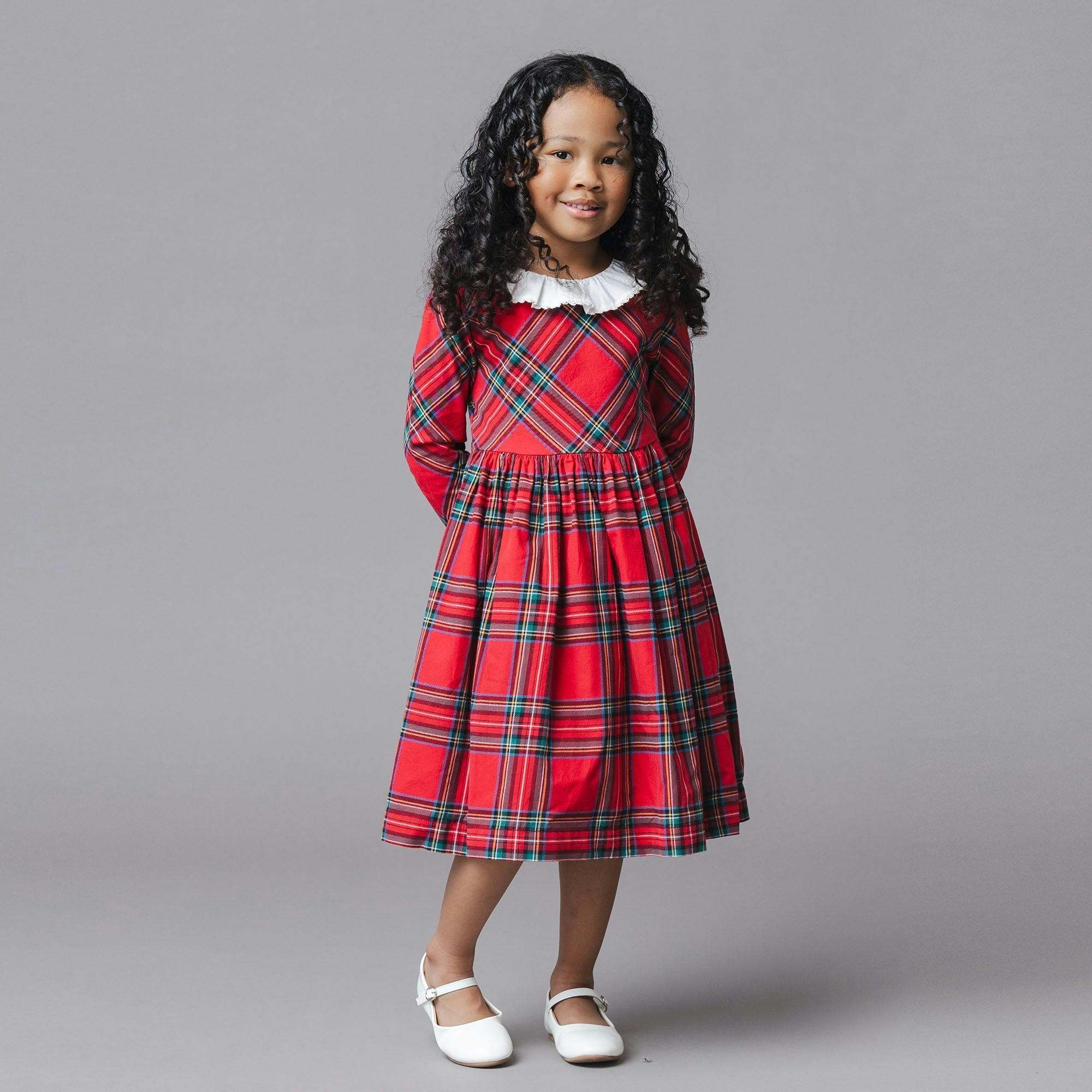 Organic Ruffle Collar Party Dress