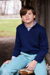 Quarter Zip Sweater - Navy