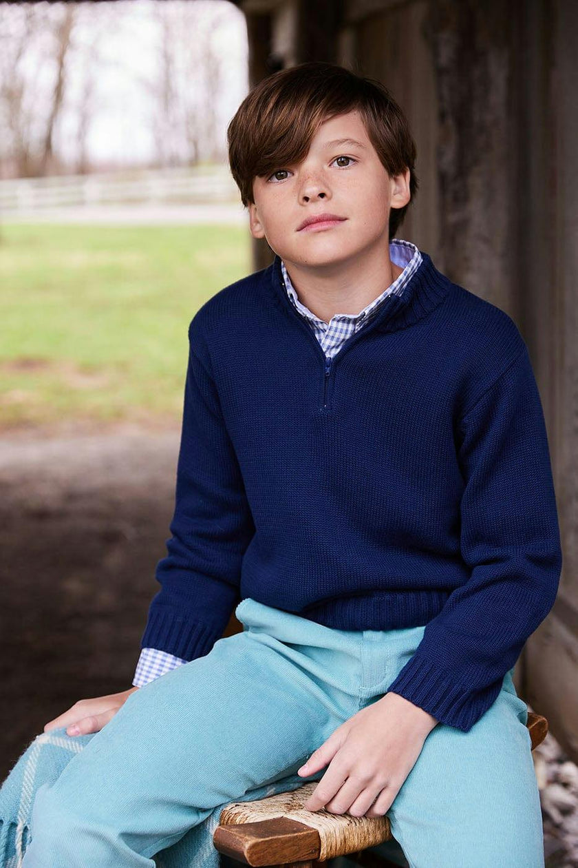 Quarter Zip Sweater - Navy