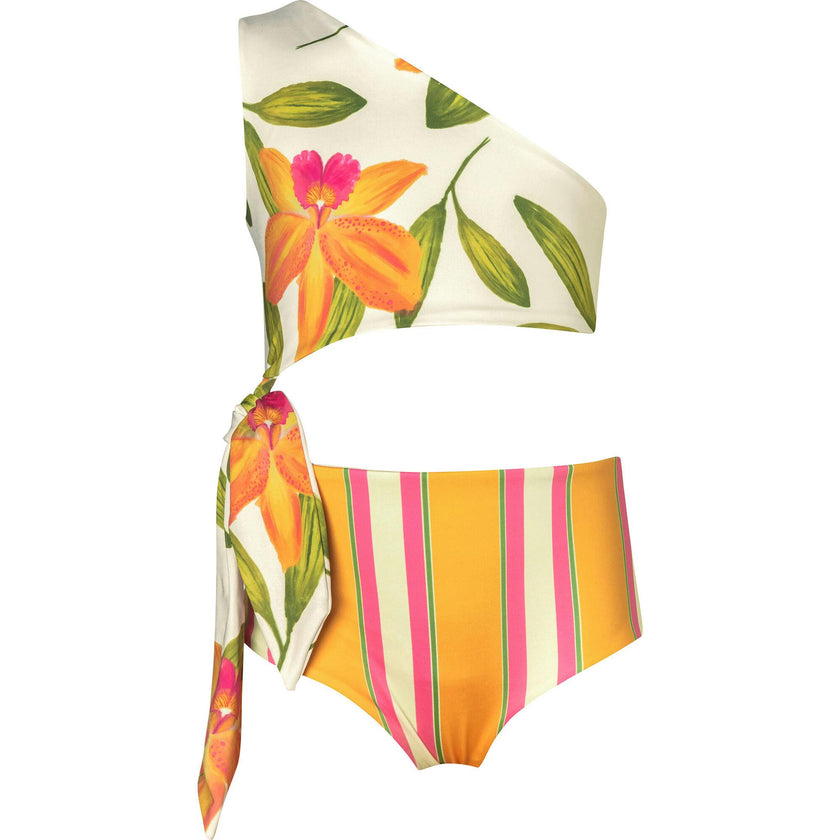 ORQUIDEAS NARANJA - KNOT TRIKINI