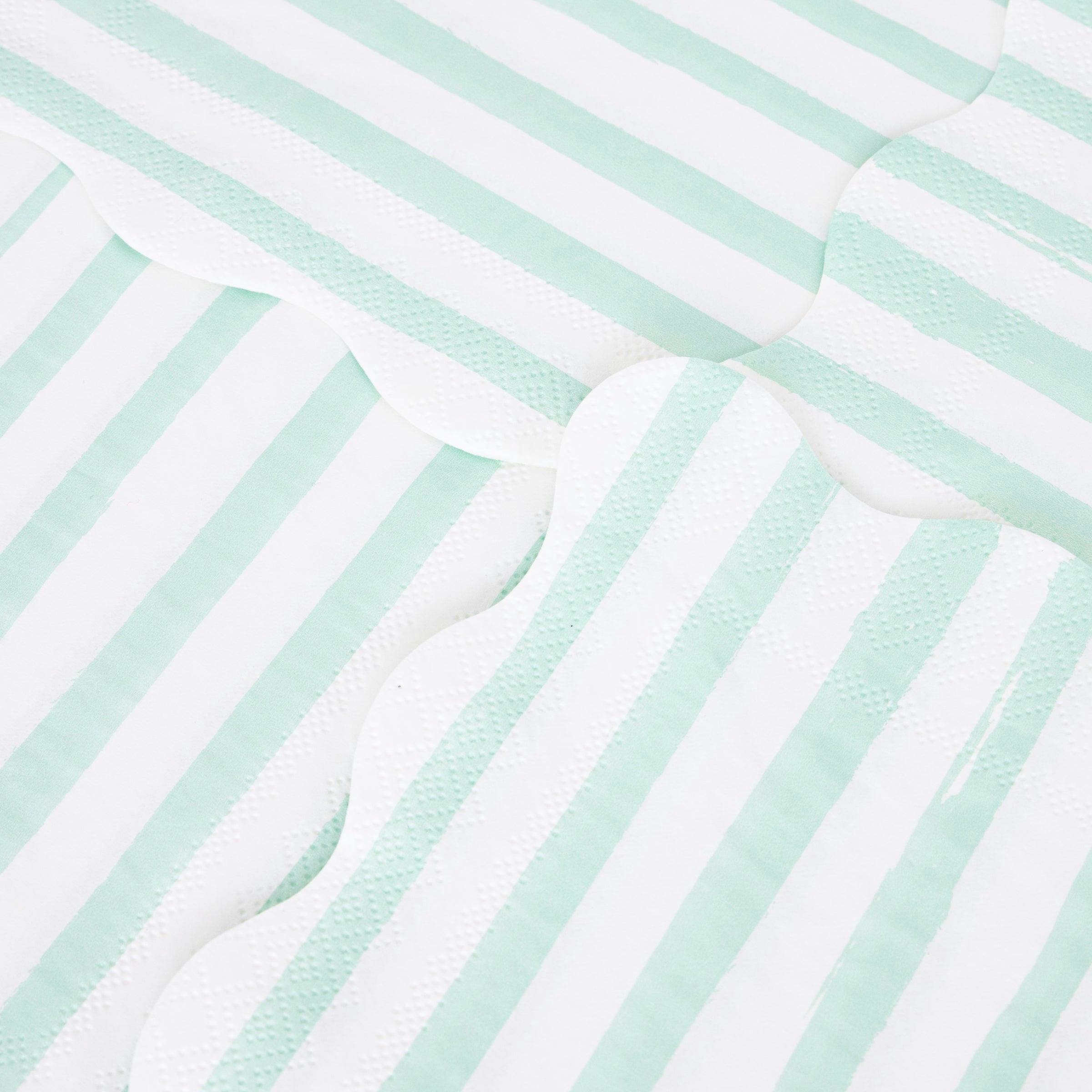 Mint Stripe Large Napkins