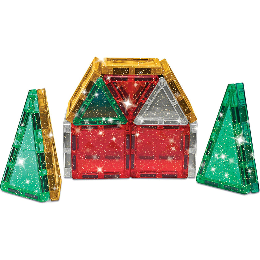 Crayola Holiday Glitter Mini PIP Magnetic Tiles 27-Piece