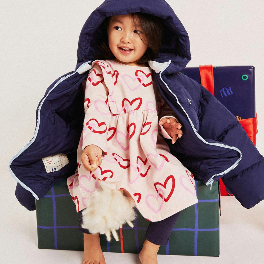 Babys MC Contrast Zipper Puffer Hooded Jacket