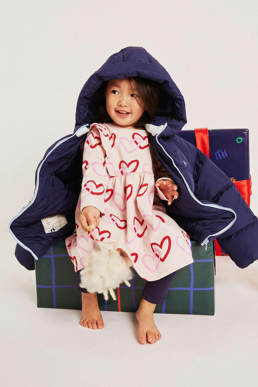 Babys MC Contrast Zipper Puffer Hooded Jacket