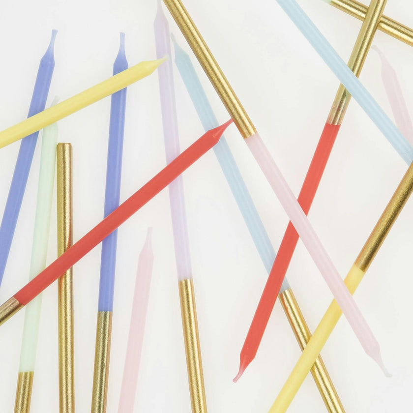 Gold Dipped Rainbow Mix Candles