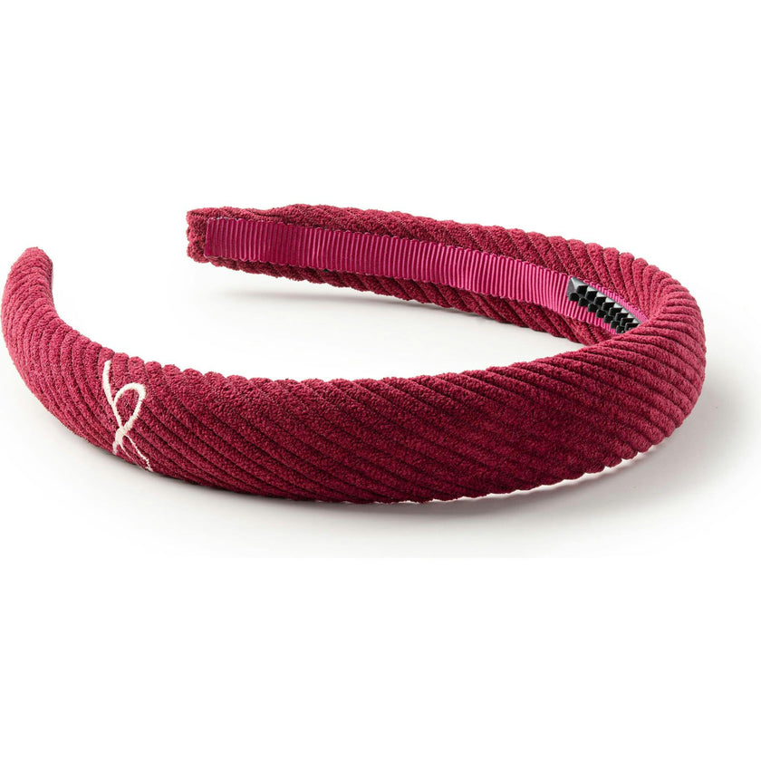 Mia Corduroy Signature Bow Logo Headband