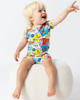 Comic Hero Bamboo Kids Pajama Short Set