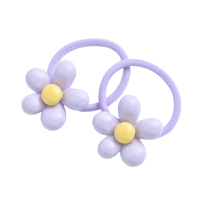 Flower Elastic Hair Tie Set
