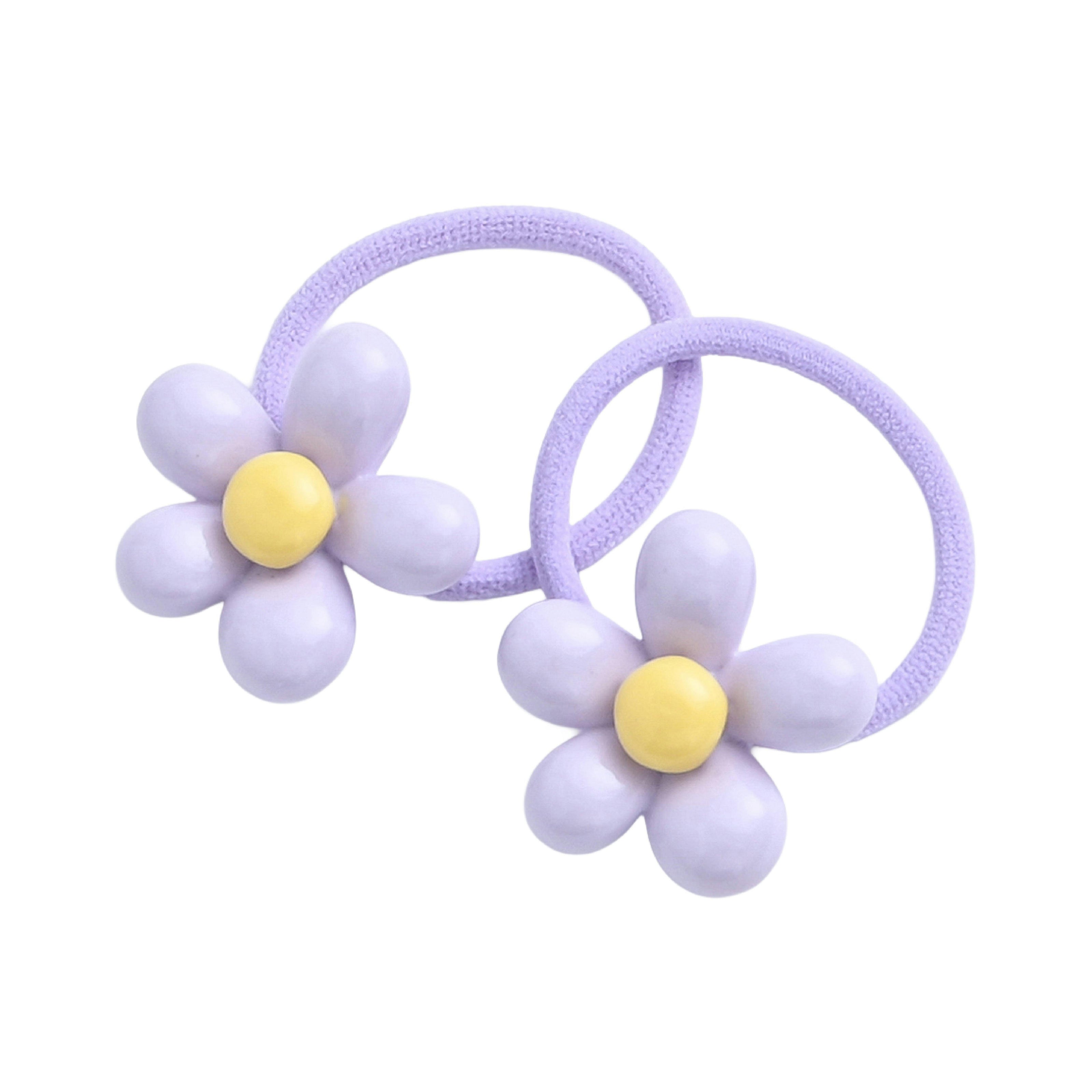Flower Elastic Hair Tie Set