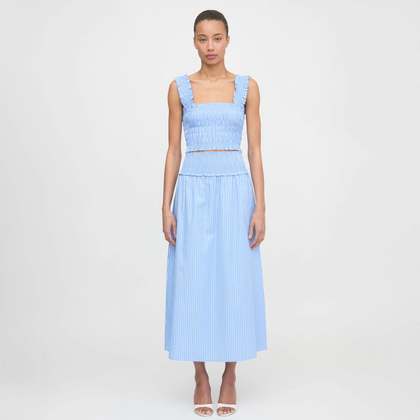 The Azalea Nap Top - Blue Stripe
