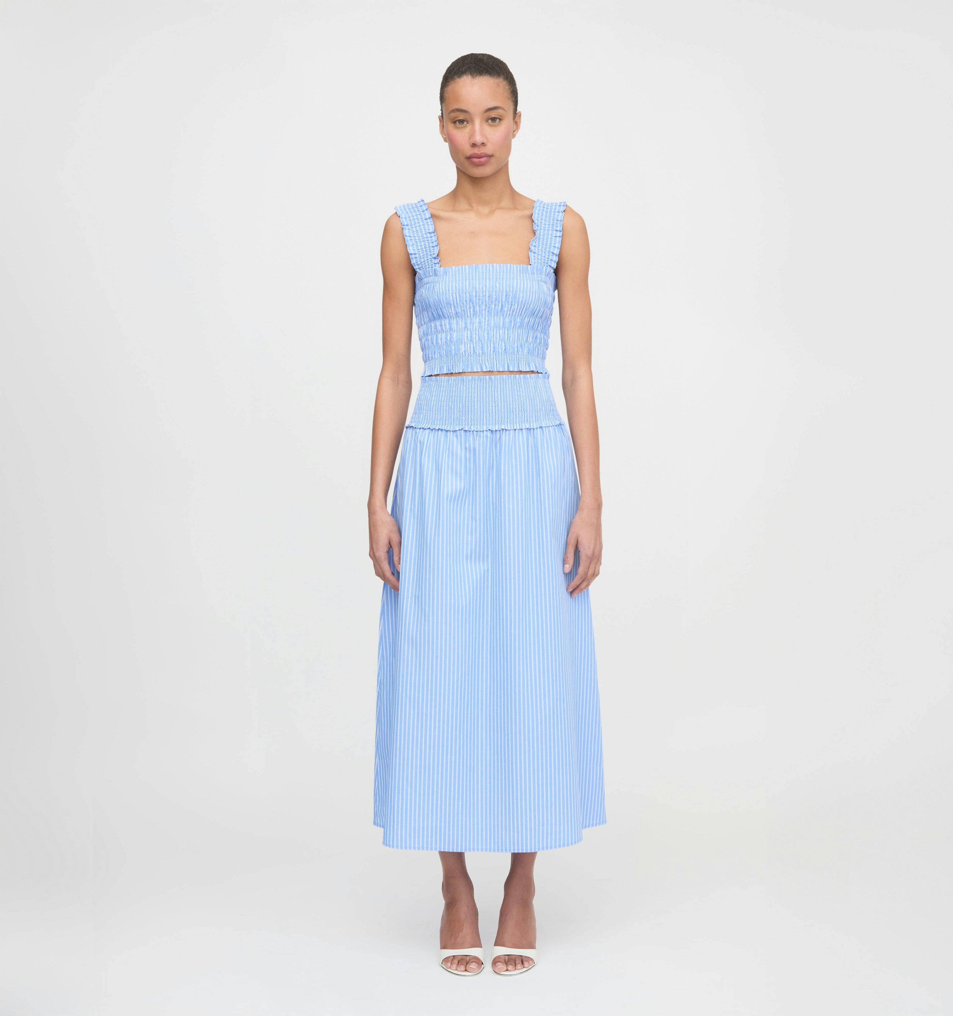 The Azalea Nap Top - Blue Stripe