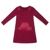 Puffed Pocket Long Sleeve Dress