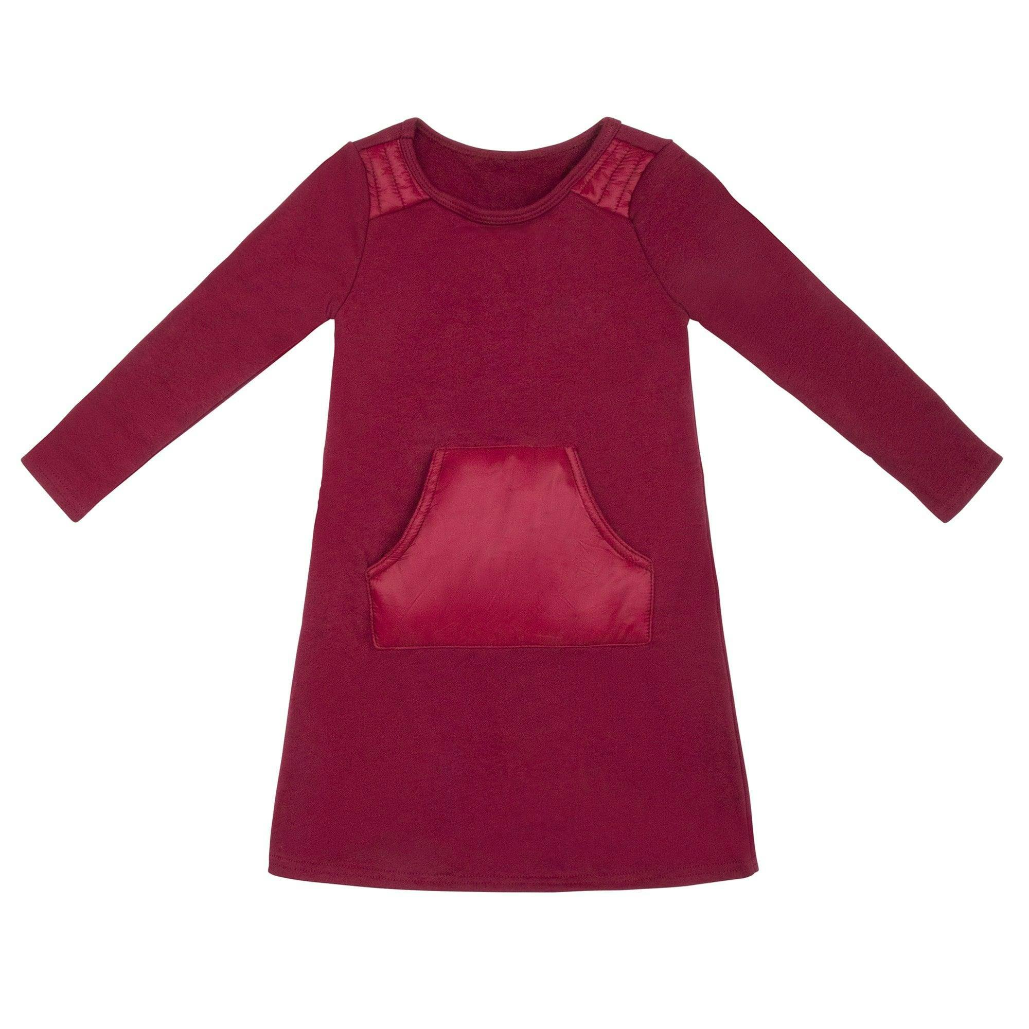 Puffed Pocket Long Sleeve Dress