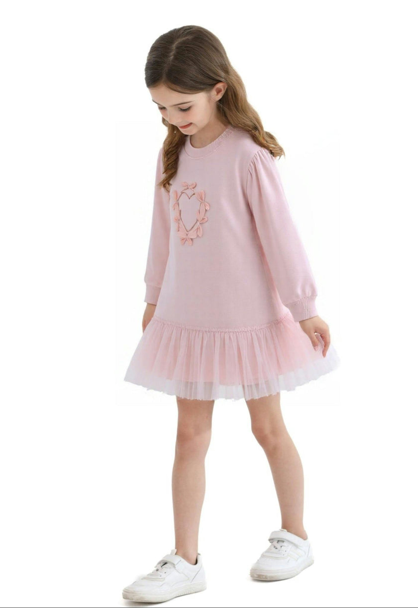 Pink Heart Bow Dress
