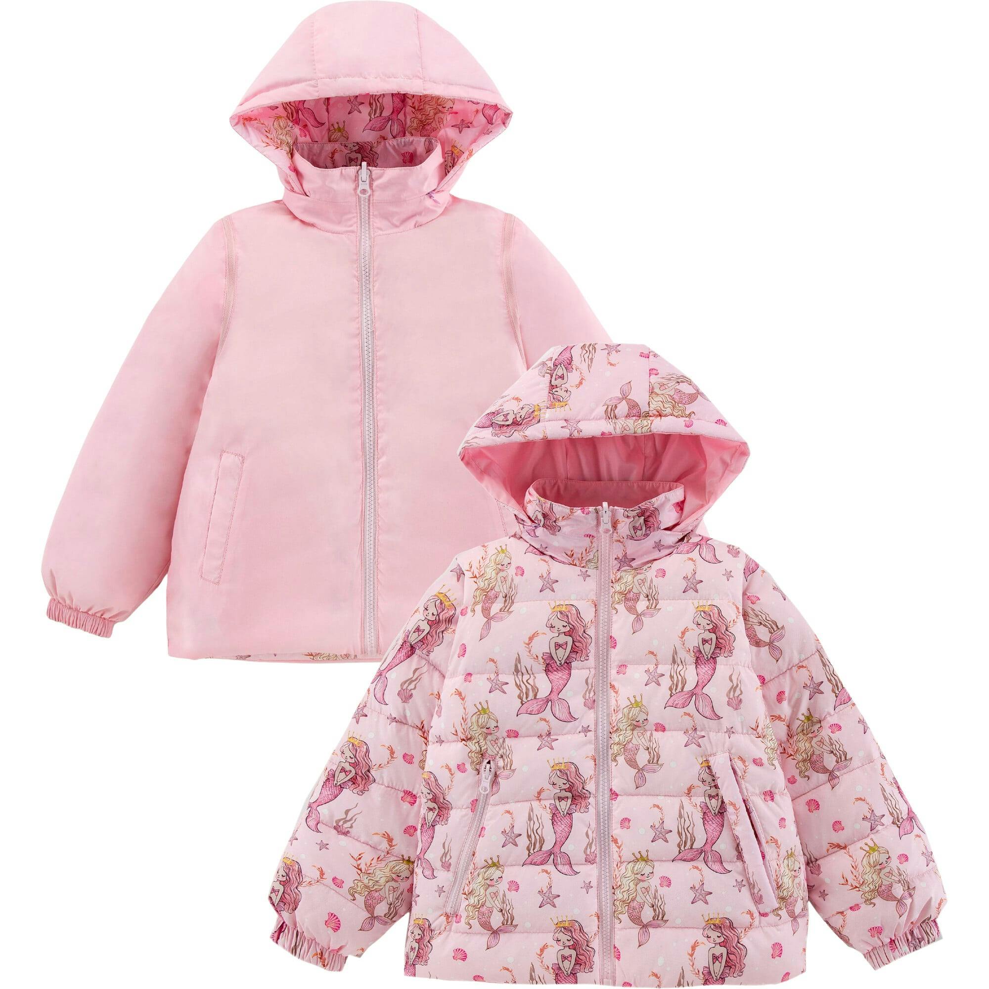 Tanner Reversible Detachable Light Puffer/Vest, Mermaids