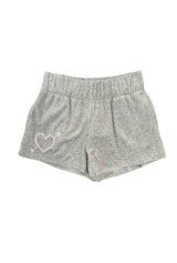 Sammie Grey With Heart & Arrow Terry Shorts