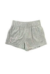 Sammie Grey With Heart & Arrow Terry Shorts