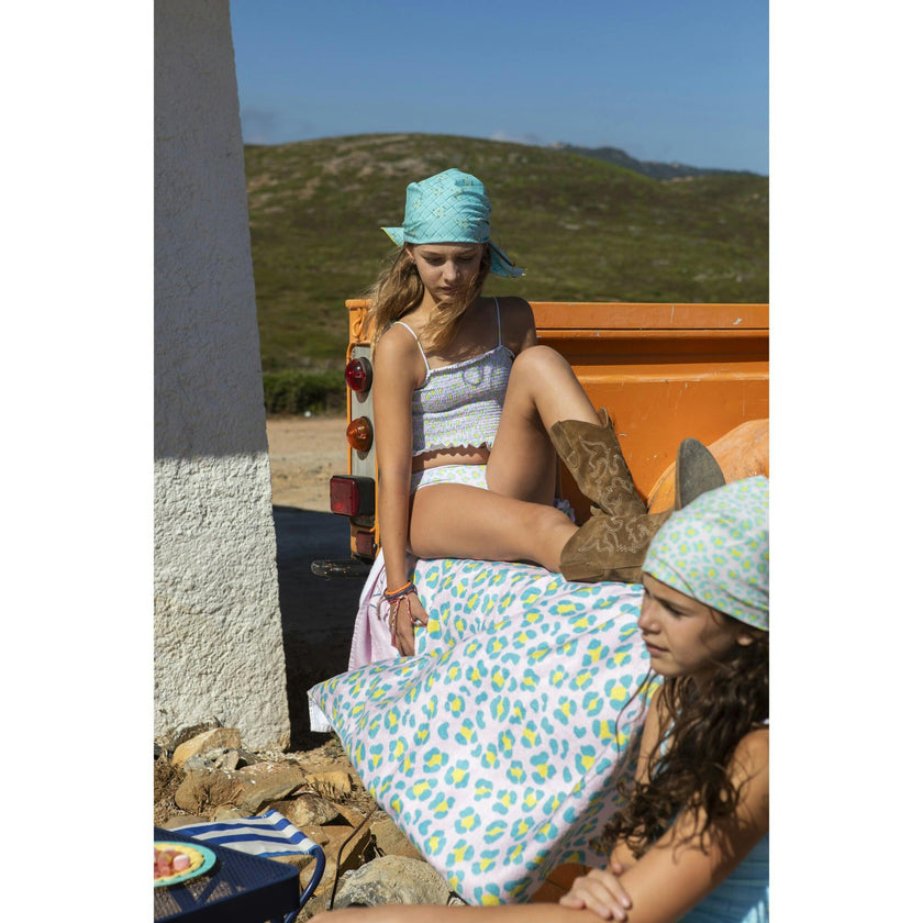 Candy animal dots large beach towel