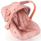 Bayer Design Dolls: Deluxe Car Seat - Coral Pink Floral