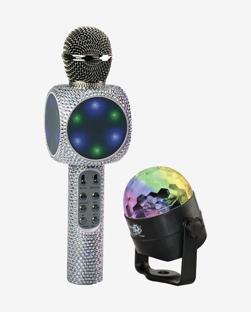Party2-Go Karaoke Mic Disco Ball Combo