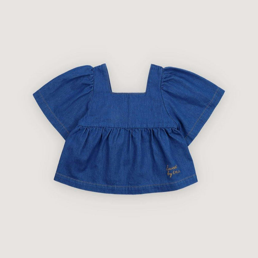 Tulip Blouse Blue Denim