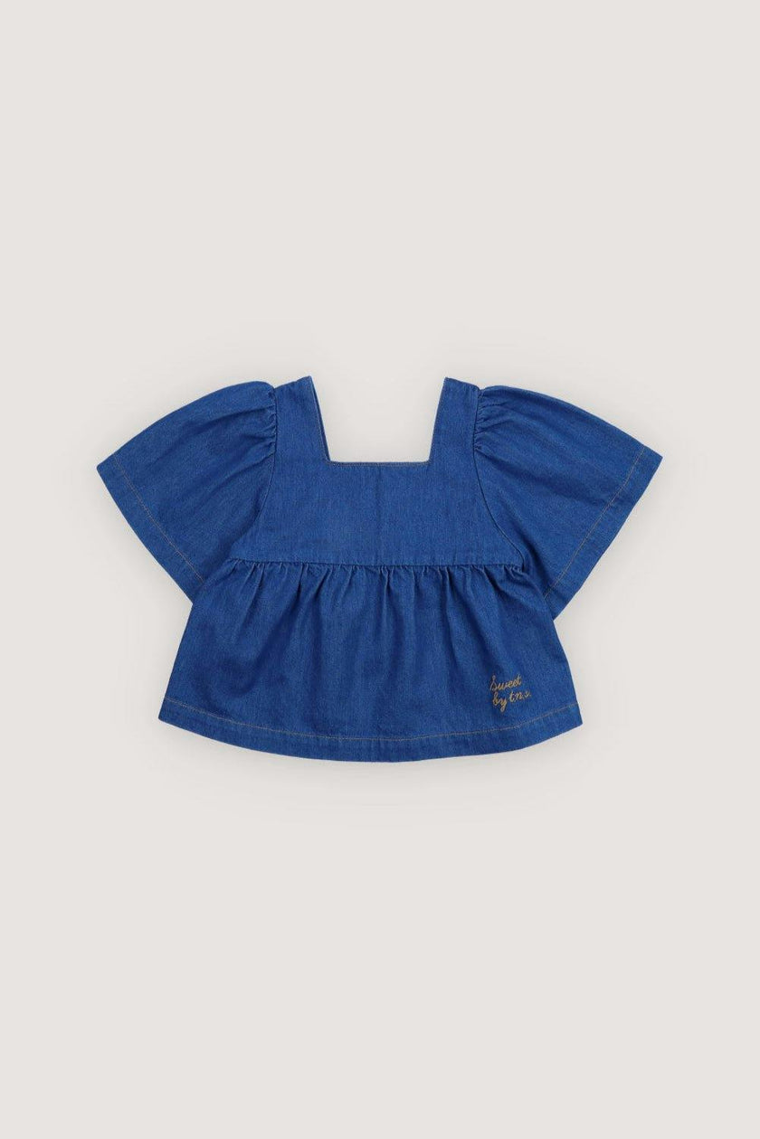 Tulip Blouse Blue Denim