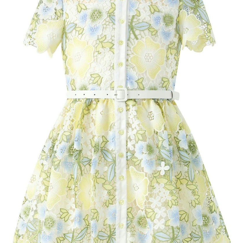 Vienna Embroidered Mini Dress