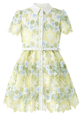 Vienna Embroidered Mini Dress