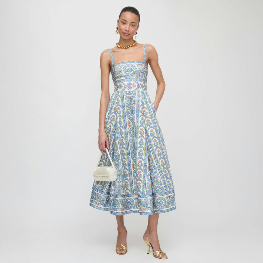The Margot Dress - Blue Corsica Paisley