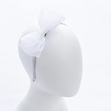 White Elegant Pearl Bow Headband