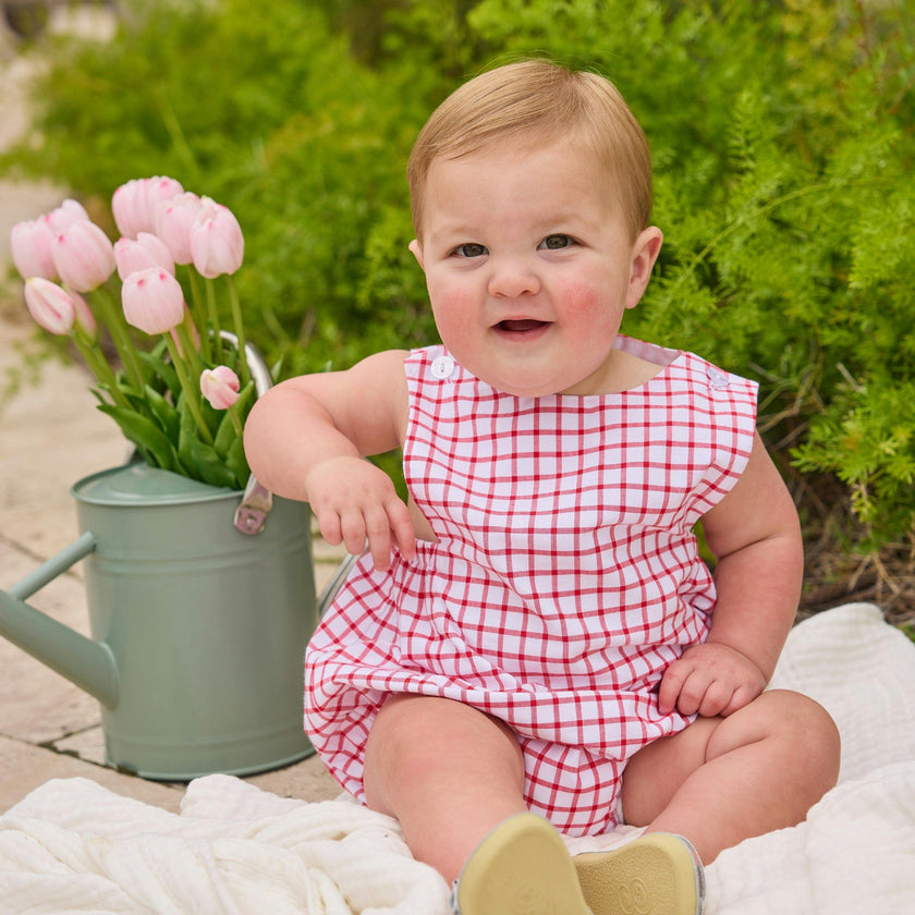 Louis Sunsuit - Red Windowpane