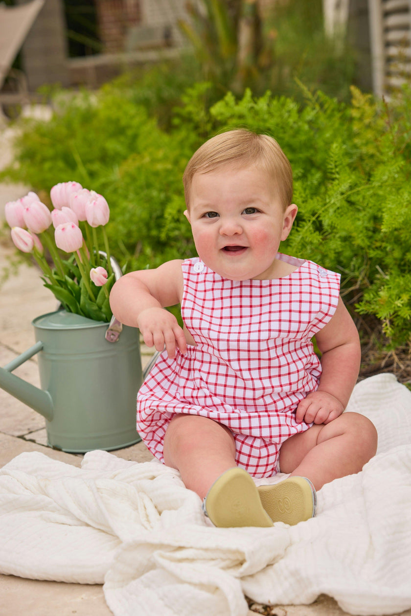 Louis Sunsuit - Red Windowpane
