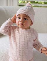 Cashmere Beanie Pale Pink Melange