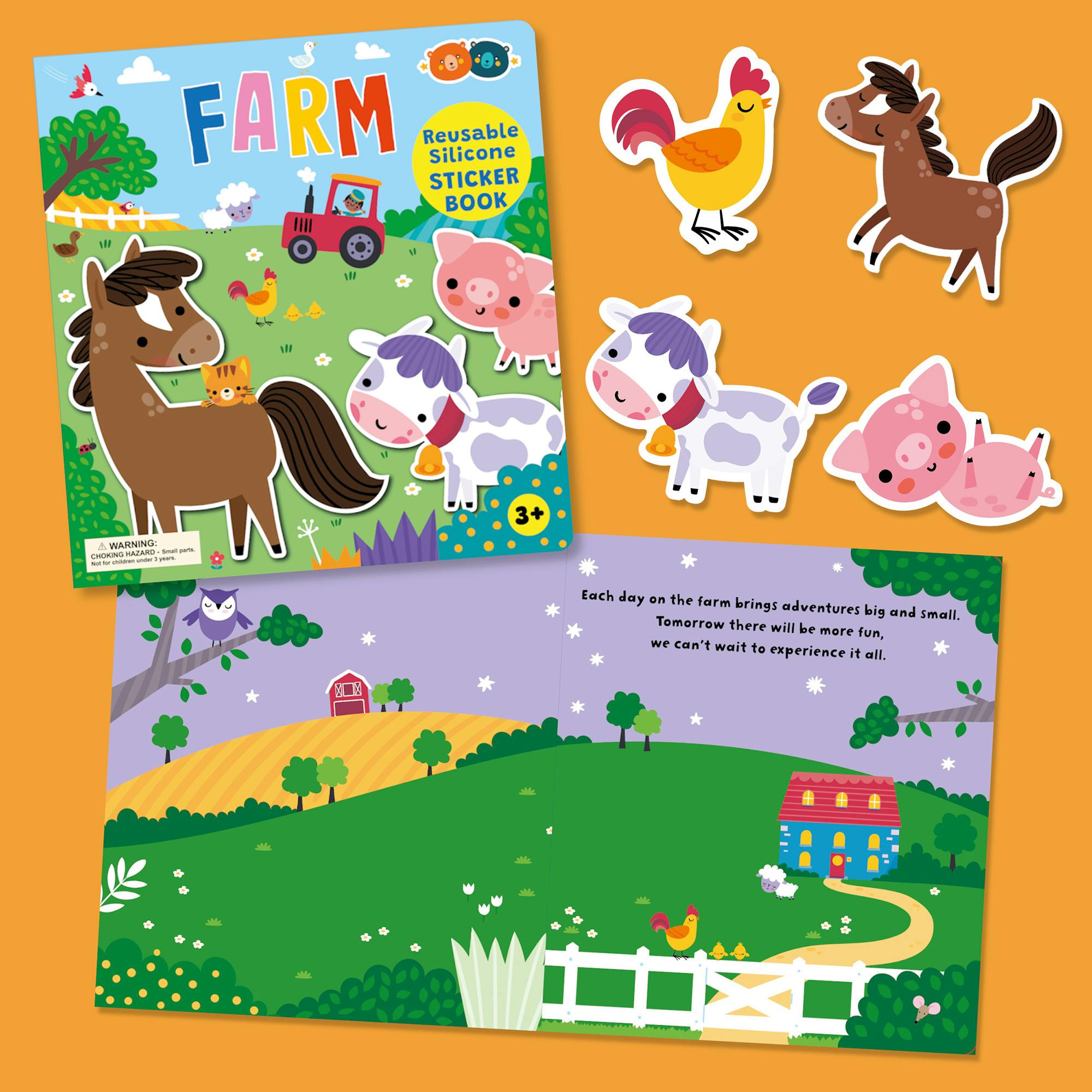 Silicone Sticker Book: Farm
