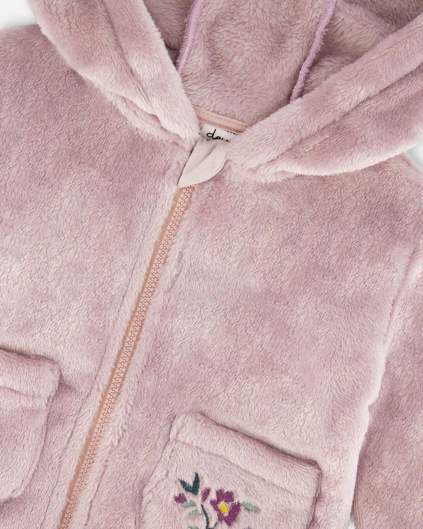 Hooded Zip Plush Jacket