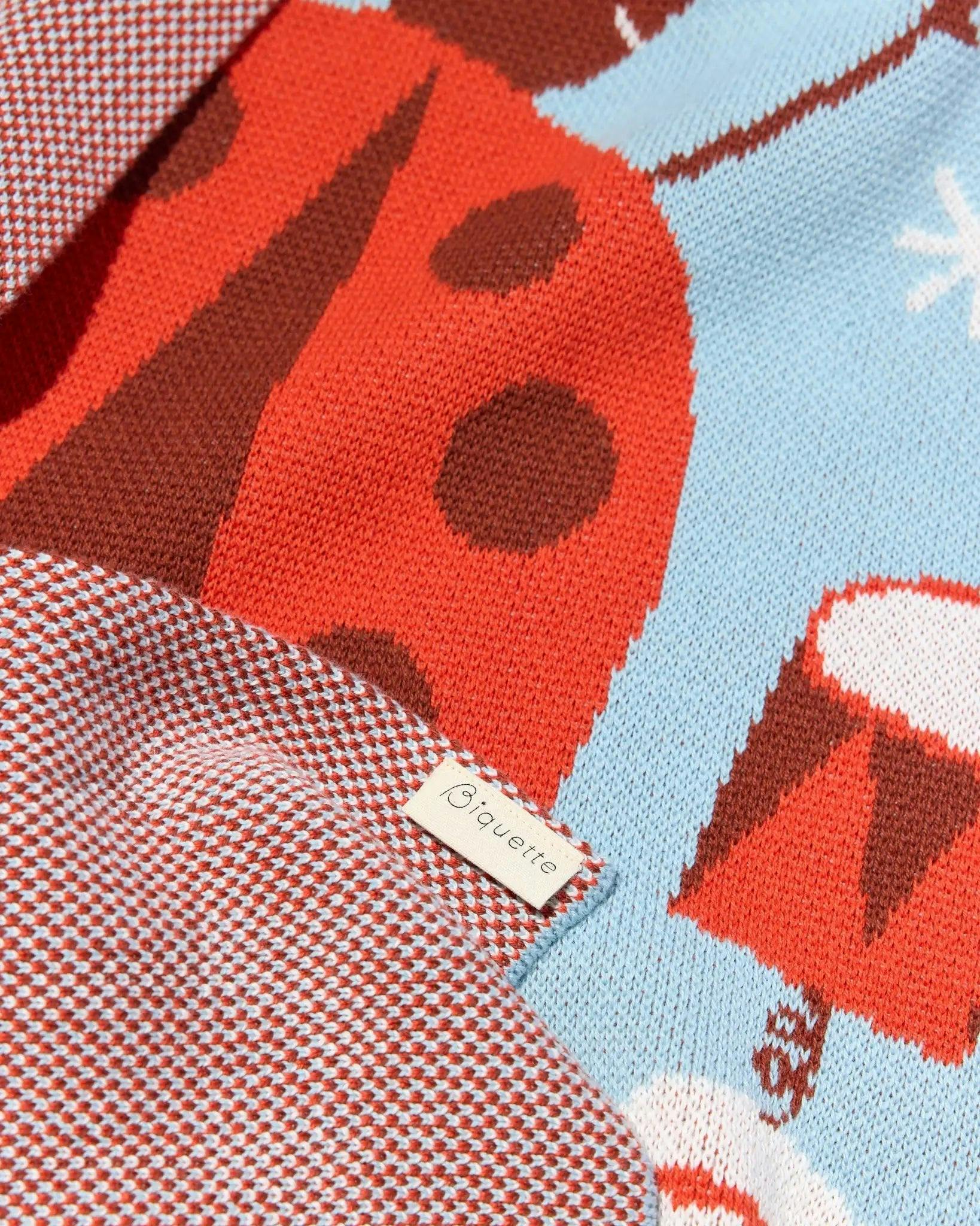 Bug Band Knit Mini Blanket