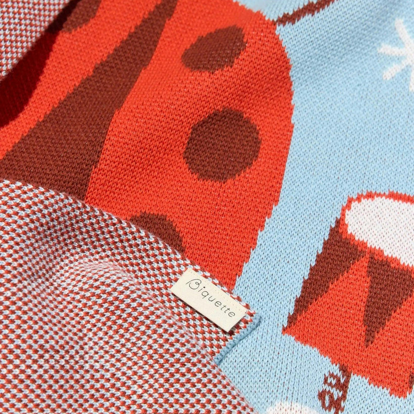 Bug Band Knit Mini Blanket