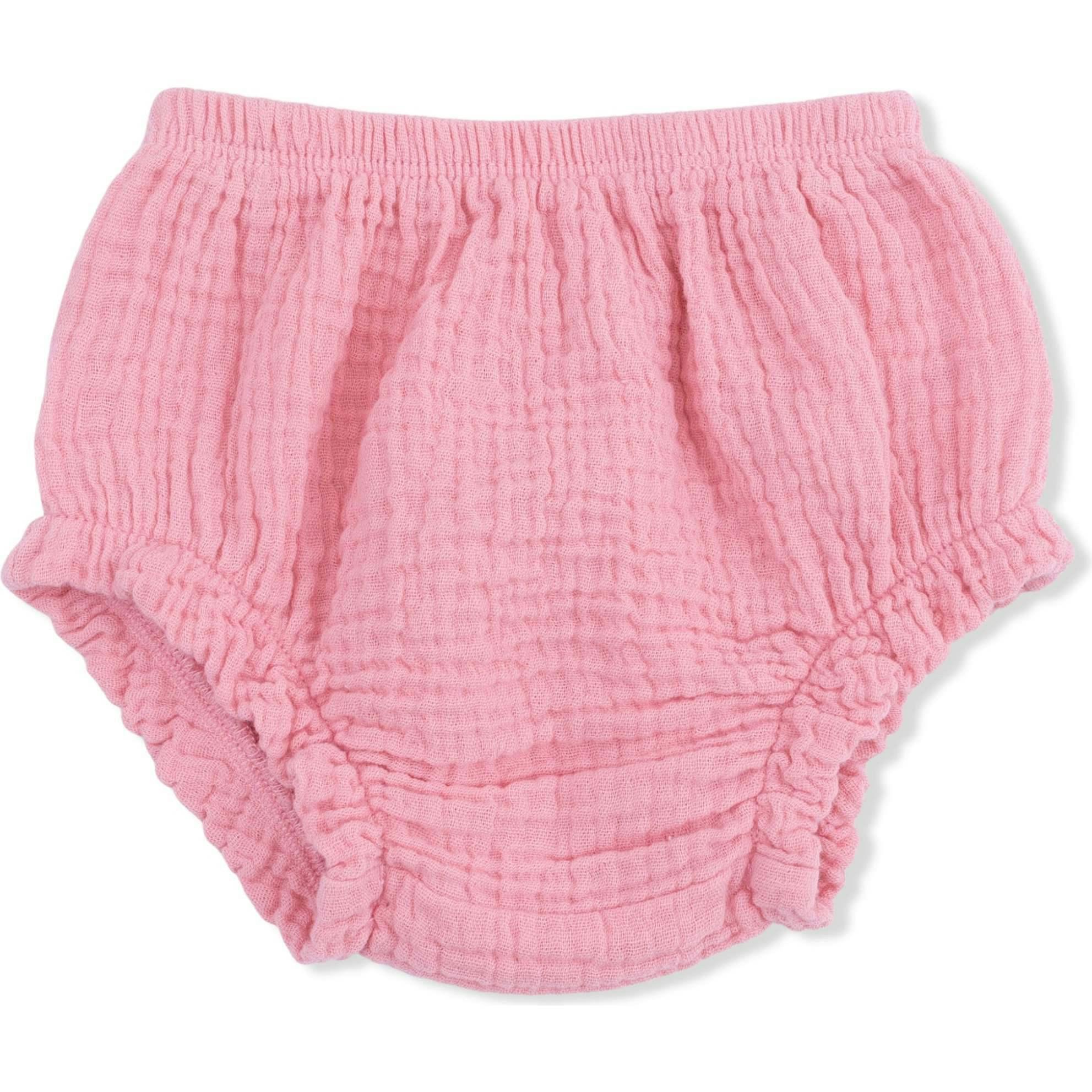 Solid Muslin Poignant Pink - Smocked Top with Bloomer