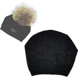 Rhinestone Star Design Hat (Snap On Pom Sold Separately)