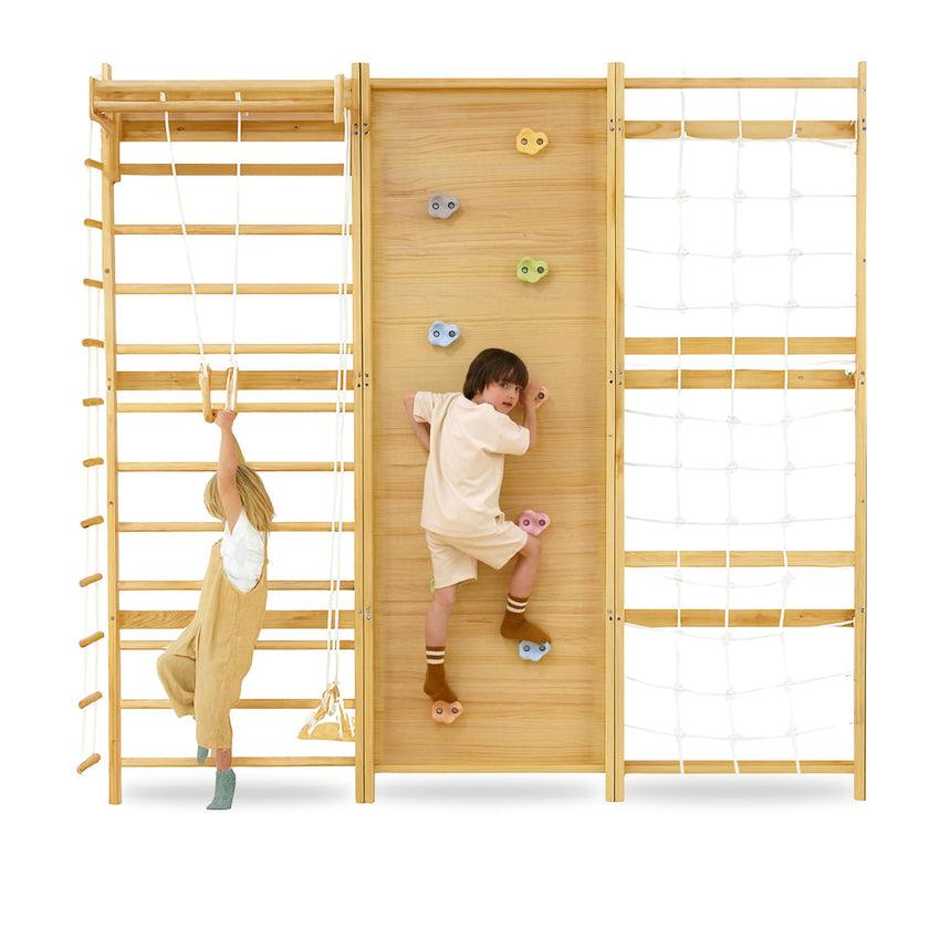 Walnut Modular | Swedish Ladder Jungle Gym - Wall Mounted
